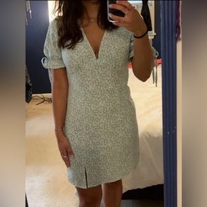 Light green dress with white flowers